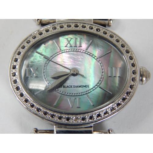 985 - Ladies Hallmarked Silver Wristwatch & Bracelet together with a Further Wristwatch, the Bezel Set wit... 