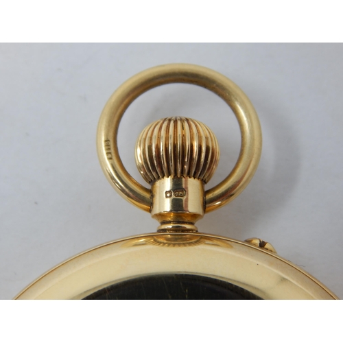 976 - Edwardian 18ct Gold Gentleman's Full Hunter Top Wind Pocket Watch by E.J Cottingham of Thrapston: Th... 