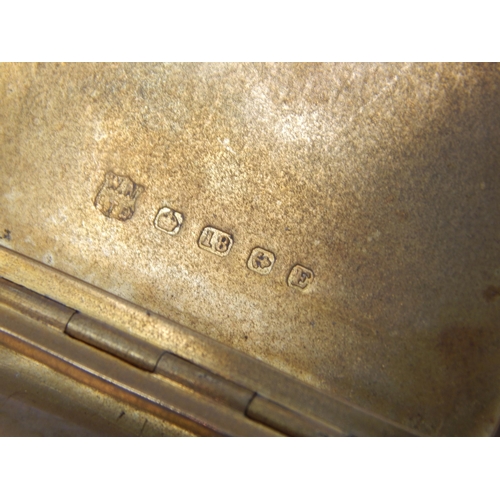 978 - 18ct Yellow Gold Engine Turned Vesta/Match Safe: Hallmarked Birmingham 1929 by William Neale: In Goo... 