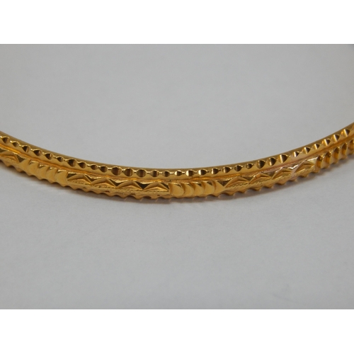 110 - 22ct Yellow Gold Bangle: Weight 14.67g