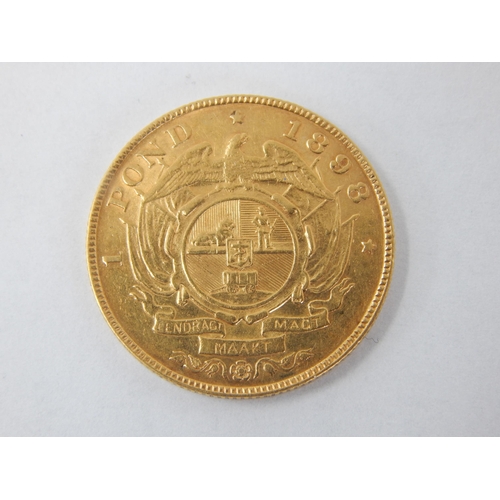 99 - 22ct Gold 1898 One Pond Coin