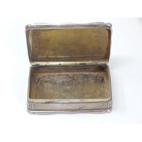 137 - A Victorian Silver Snuff Box Hallmarked Sheffield 1868 by Samuel Roberts & Charles Belk: Measuring 7... 