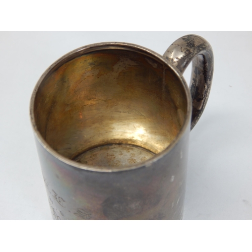 138 - Victorian Silver Christening Cup Hallmarked Chester 1898 by Nathan & Hayes: Weight 89g