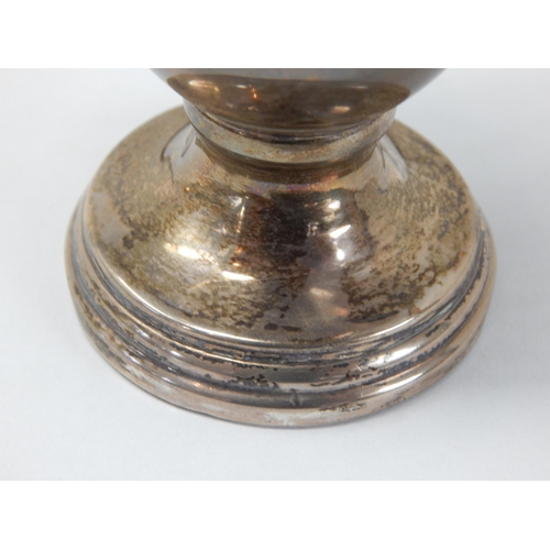 140 - Edwardian Silver Sugar Caster Hallmarked Birmingham 1907 with Loaded Base: gross weight 147g