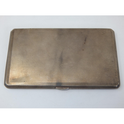 141 - Large Silver Cigarette Case Hallmarked Birmingham 1956 by Charles S Green & Co: Measures 14cm x 8.5c... 