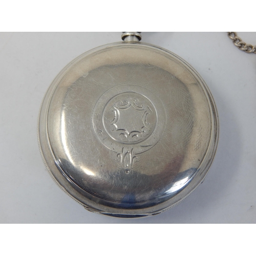 153 - Gentleman's Hallmarked Silver Key Wind Open Face Pocket Watch with Subsidiary Seconds Dial & Silver ... 