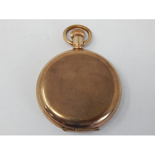 156 - Gentleman's Waltham Gold Plated Top Wind Full Hunter Pocket Watch with Subsidiary Seconds Dial