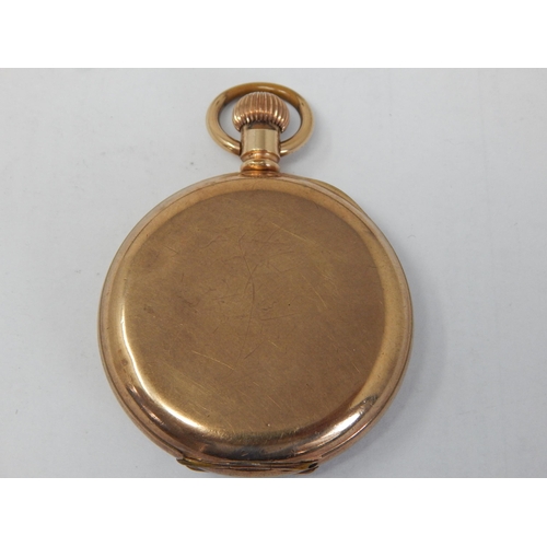 156 - Gentleman's Waltham Gold Plated Top Wind Full Hunter Pocket Watch with Subsidiary Seconds Dial