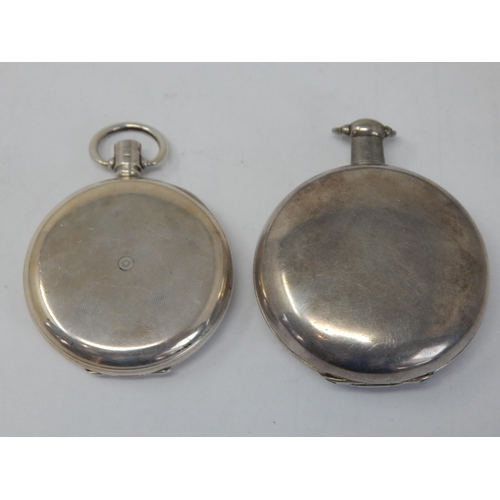 158 - 2 x Hallmarked Silver Full Hunter Pocket Watch Cases: Gross weight 122g