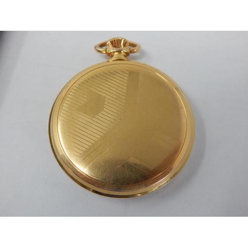 160 - Gentleman's Gold Plated Top Wind Open Face Pocket Watch with Subsidiary Seconds Dial in Watch Case