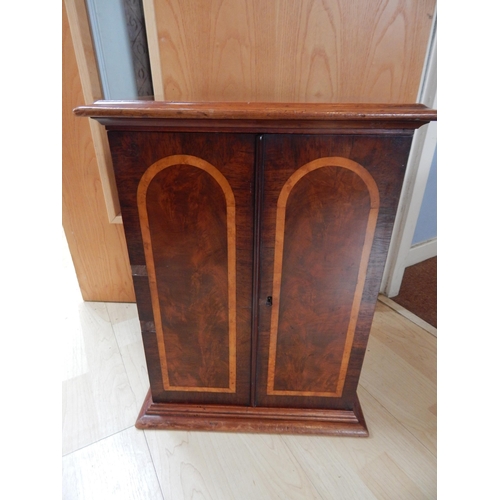 95 - Late Victorian Two Door Coin Cabinet with 22 Inner Coin Drawers & one lower drawer: Measuring 50cm h... 