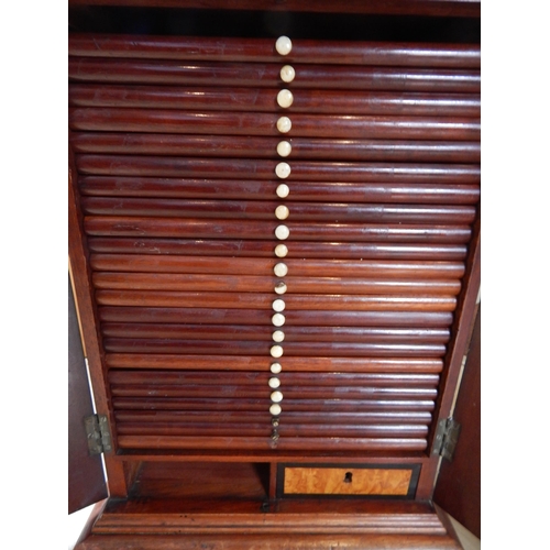 95 - Late Victorian Two Door Coin Cabinet with 22 Inner Coin Drawers & one lower drawer: Measuring 50cm h... 