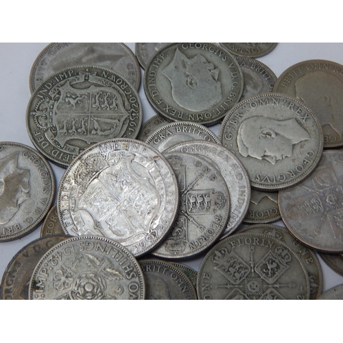 96 - A Collection of Pre 1947 Silver Coinage: Weight 338g