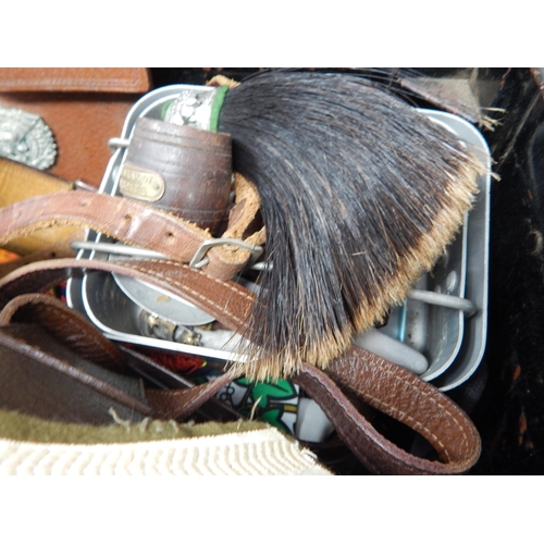 166 - A Tin Trunk Containing a Personal Collection of Military Items Mainly Relating to London Scots Regim... 