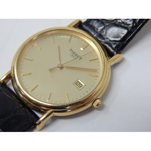 174 - 18ct Gold Gentleman's Tissot 1853 Gold Collection Wristwatch with Champagne Dial & Date Aperture on ... 