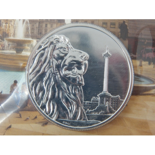 93 - Royal Mint The Trafalgar Square 2016 UK £100 Fine Silver Coin in Sealed Pack of Issue