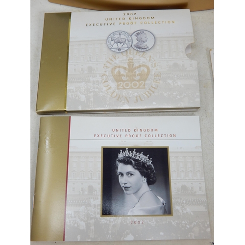 79 - Royal Mint 2002 UK Golden Jubilee Executive Proof Collection with COA, 2000 Brilliant Uncirculated C... 