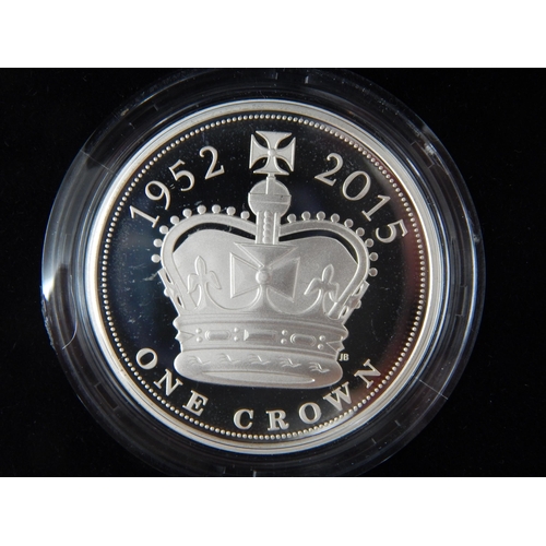 84 - Royal Mint 2015 UK £5 Silver Proof Piedfort Coin 