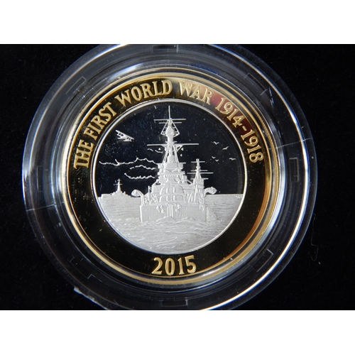 70 - Royal Mint 2015 UK Silver Proof Piedfort £2 Coin 