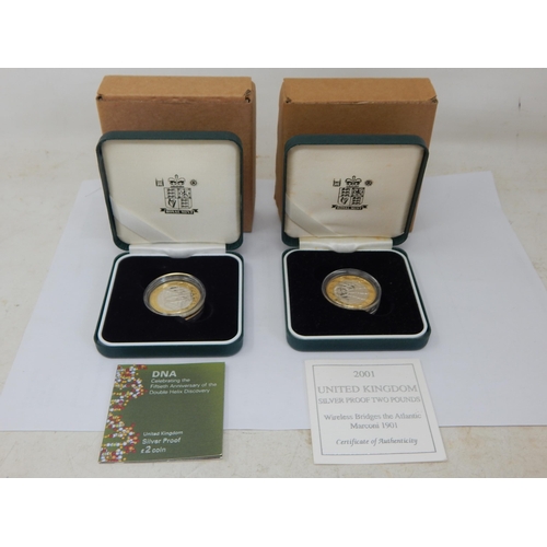 64 - Royal Mint 2001 UK Silver Proof £2 Coin 