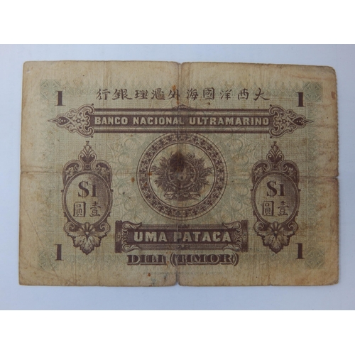 60 - A Quantity of Banknotes to Include a Timor 1910 $1 & Japanese notes, One Cent - $100