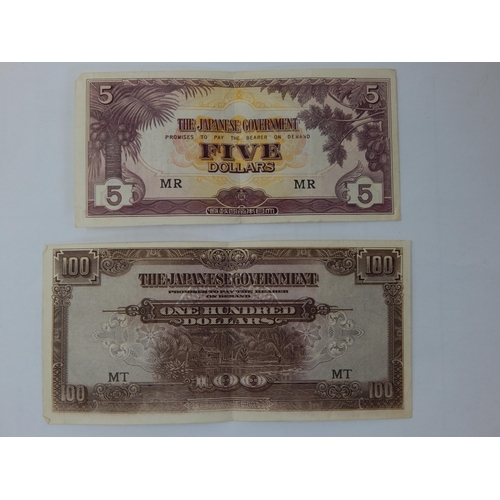 60 - A Quantity of Banknotes to Include a Timor 1910 $1 & Japanese notes, One Cent - $100