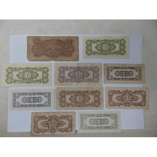 60 - A Quantity of Banknotes to Include a Timor 1910 $1 & Japanese notes, One Cent - $100