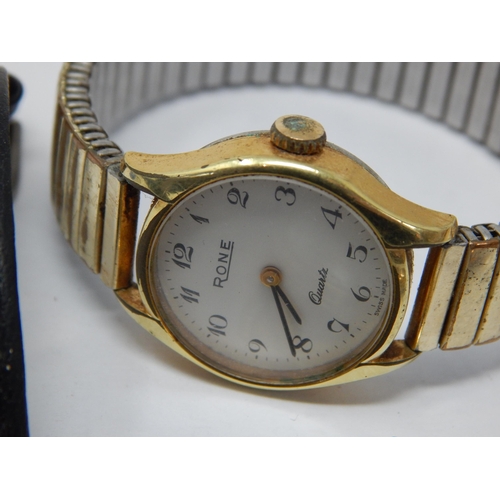 194 - 9ct Gold Movado Wristwatch with Subsidiary Seconds Dial A/F together with a group of further wristwa... 