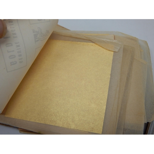 197 - A Quantity of Jewellers Gold Leaf Pages together with Application Brush Tools