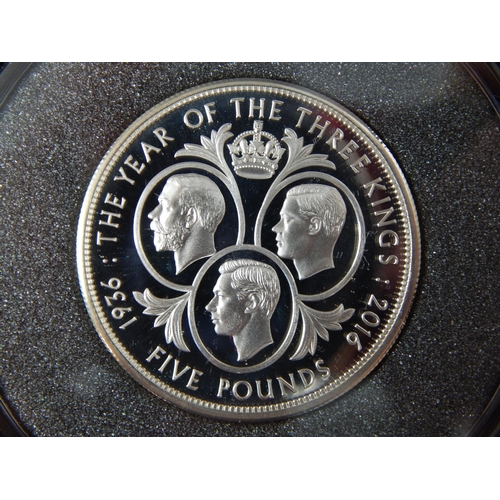 43 - 2016 Year of The Three Kings £5 Silver Proof Piedfort Coin 50g in Case of Issue with COA & Original ... 