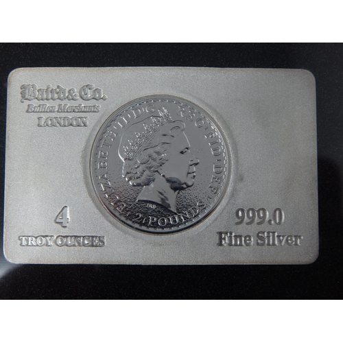 47 - Westminster Mint 5oz Silver Bullion Coin Bar set, containing a UNITED KINGDOM 1oz £2 Britannia 2015 ... 