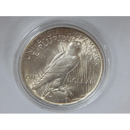 33 - 1922 Silver Peace Dollar, 2002 Fine .999 Silver Eagle & 1964 JFK Silver Half Dollar: All with COA's