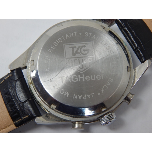 236 - Gentleman's Tag Heuer Mikrograph Chronograph Wristwatch on Original Leather Strap: No Box or Papers.