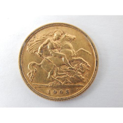 23 - KEVII Half Gold Sovereign 1905