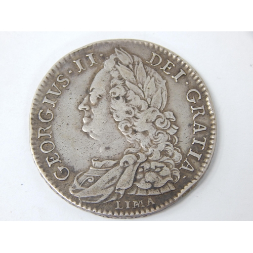 7 - George II Silver Lima Half Crown 1746