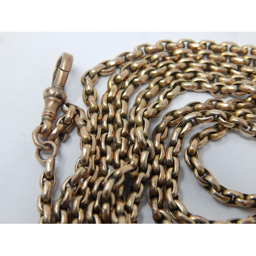 244 - 9ct Gold Guard Chain: Length 148cm: Weight 26.8g