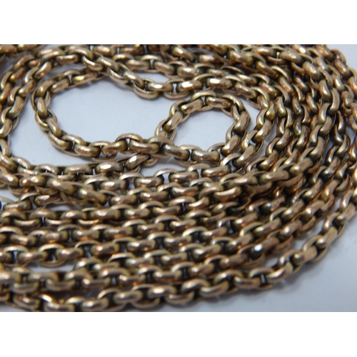 244 - 9ct Gold Guard Chain: Length 148cm: Weight 26.8g