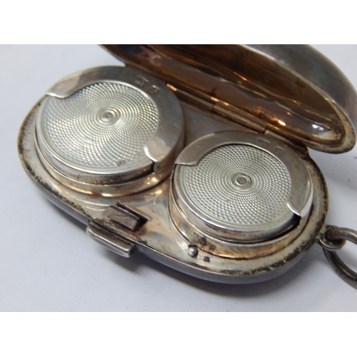 255 - Edwardian Silver Sovereign & Half Sovereign Case: Hallmarked Birmingham 1905 by Edwin Joseph Houlsto... 