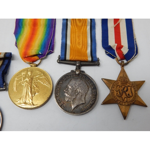 259 - WWI Medals Edge Named to 16670 PTE F.J BRADFORD DORSET REGIMENT & 126356 PTE J.T ROGERS R.A.M.C toge... 