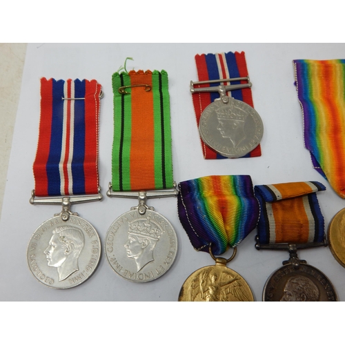 259 - WWI Medals Edge Named to 16670 PTE F.J BRADFORD DORSET REGIMENT & 126356 PTE J.T ROGERS R.A.M.C toge... 