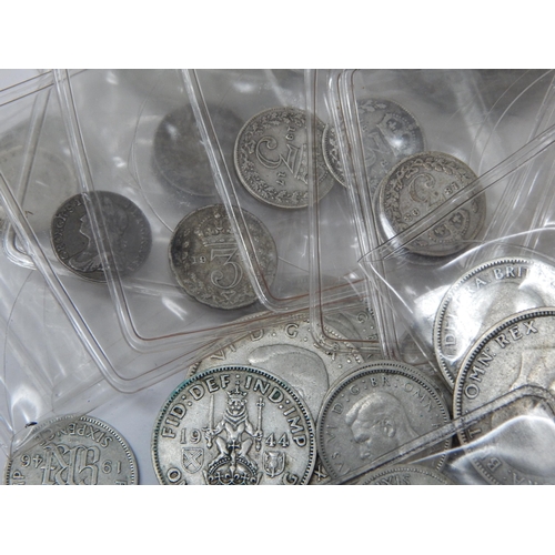 7F - QV Silver Mounted Shillings together with a large quantity of pre-1947 Silver coinage, mainly in coi... 