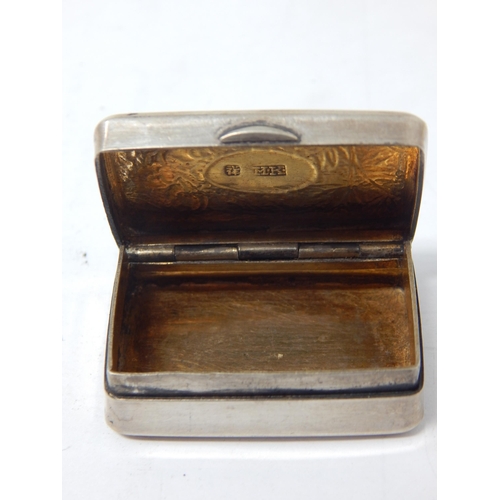 261 - 19th Century Chinese Silver Snuff Box with Character Mark & Makers Initials 