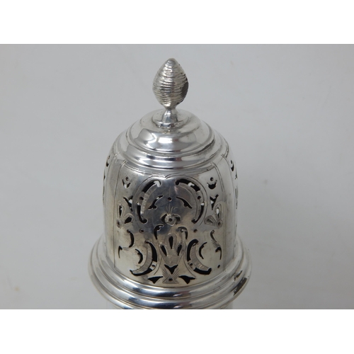 263 - Large Edwardian Silver Sugar Caster Hallmarked Chester 1906 by Nathan & Hayes: Height 23cm: Weight 2... 