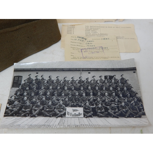 373 - WWII 7629329 PTE D.J MINNS R.A.O.C: A Collection of Items belonging to Private Minns Including His M... 