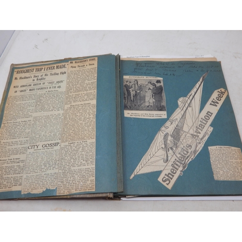 375 - Early Aviation: A Scrap Book Compiled by Miss Mai Bacon (English Actress) in 1913 recording her flig... 