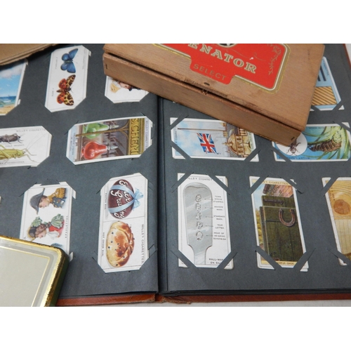 376 - A Large Collection of Cigarette Cards/Sets Contained in Albums, Cigar Boxes, Cigarette Packets etc (... 