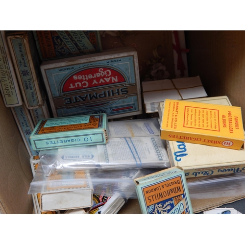 376 - A Large Collection of Cigarette Cards/Sets Contained in Albums, Cigar Boxes, Cigarette Packets etc (... 