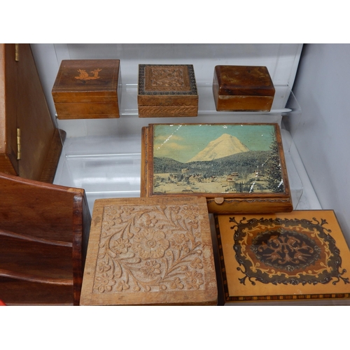 378 - A Large Quantity of Wooden Boxes etc Including a Twin Door Stationary Cabinet, Sorrento Jewellery Bo... 