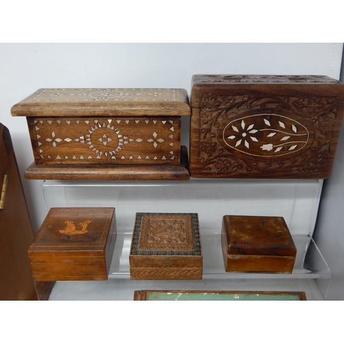 378 - A Large Quantity of Wooden Boxes etc Including a Twin Door Stationary Cabinet, Sorrento Jewellery Bo... 