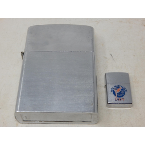 379 - Large Shop Display Petrol Lighter together with a Normal Size Zippo Petrol Lighter